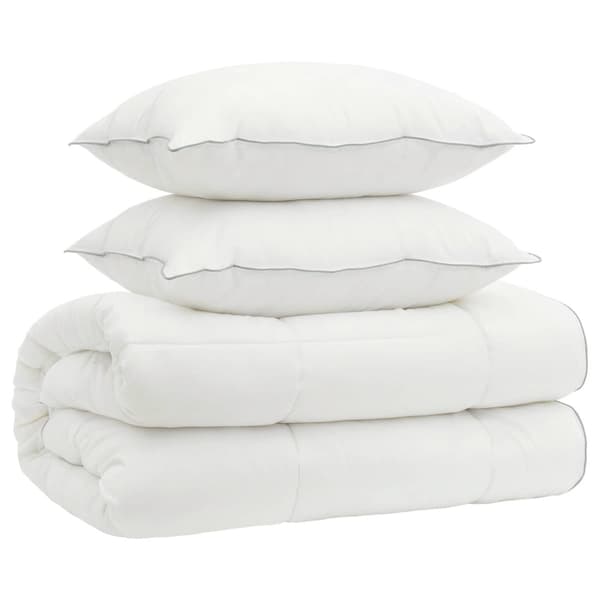 Täcke och kudde set 3 st 155x220 cm 4 årstider 140+220 GSM Ull