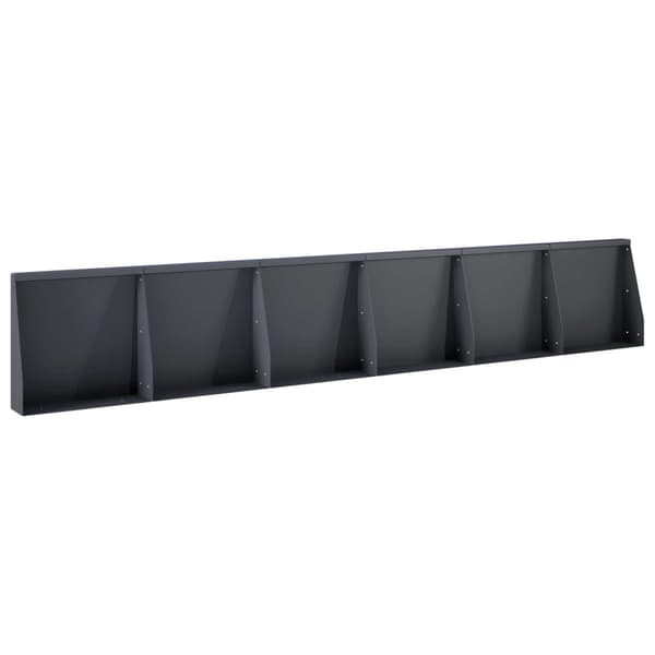 Stödvägg 6 st 40 x 12 x 50 cm Stål Antracit