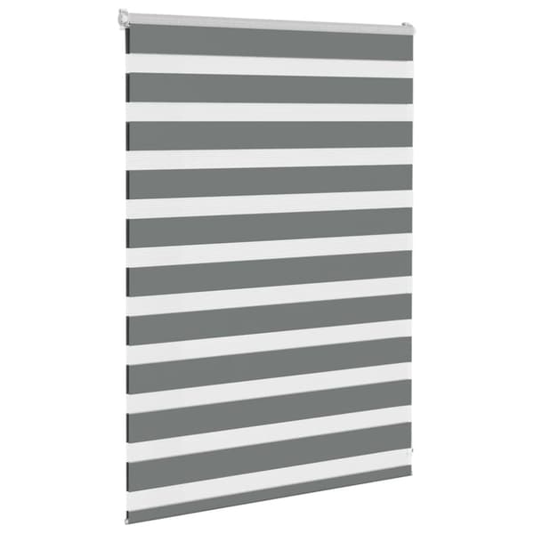 Rullgardin zebra mörkgrå 110x100 cm tyg bredd 105,9cm polyester