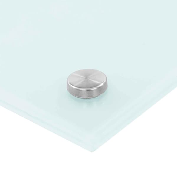Köksskydd 2 pcs Vit 100 x 60 cm härdat glas
