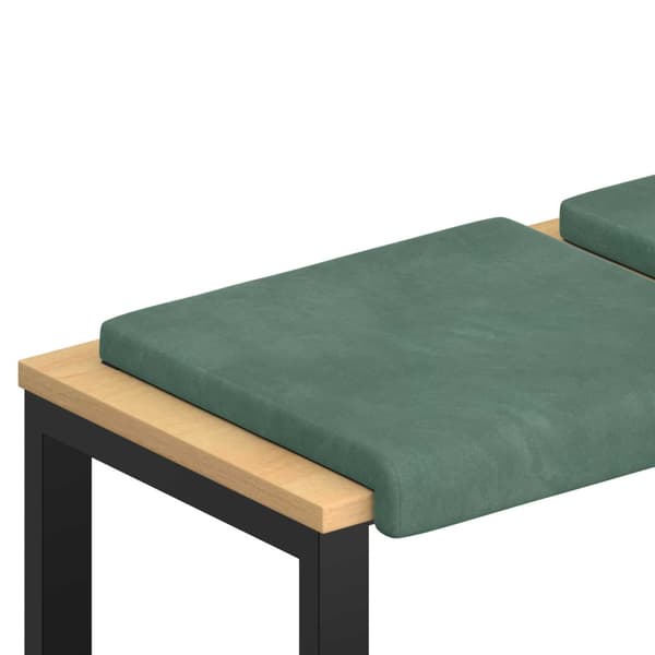 Bänk kudde 4 st Sammet Havgrön Djup 35 cm