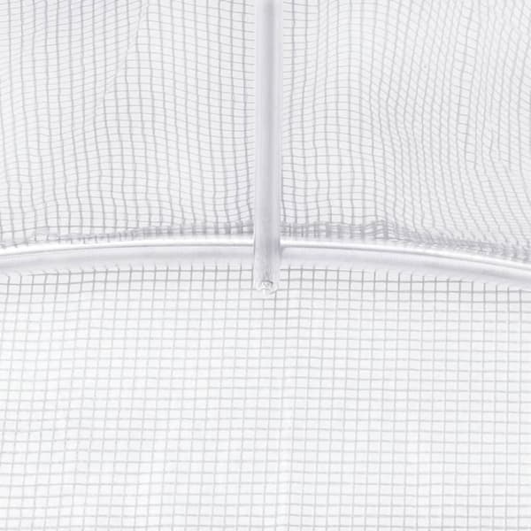 Växthus med stålram vit 80 m² 20x4x2 m