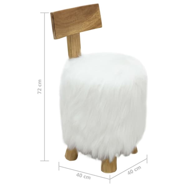 Pall vit massiv teak