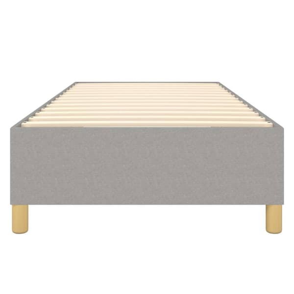 Boxspring-sängram ljusgrå 100x200 cm tyg