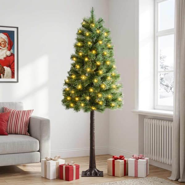 Plast Hingad Julgran 180 cm 300 LED-lampor Varmvit