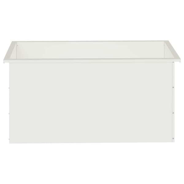 Odlingslåda med LED 2 st Vit 50 x 100 x 48 cm Stål
