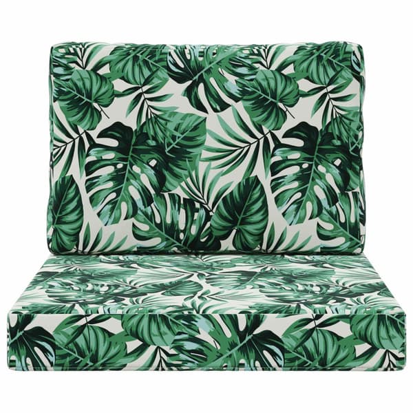 Utomhus Soffa Kudde 2 pcs Bladmönster Polyester
