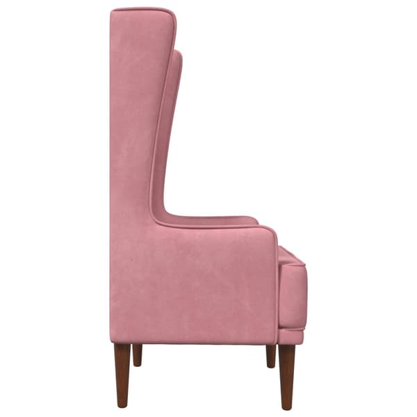 Knappklädd stol med hög rygg Rosa Sammet