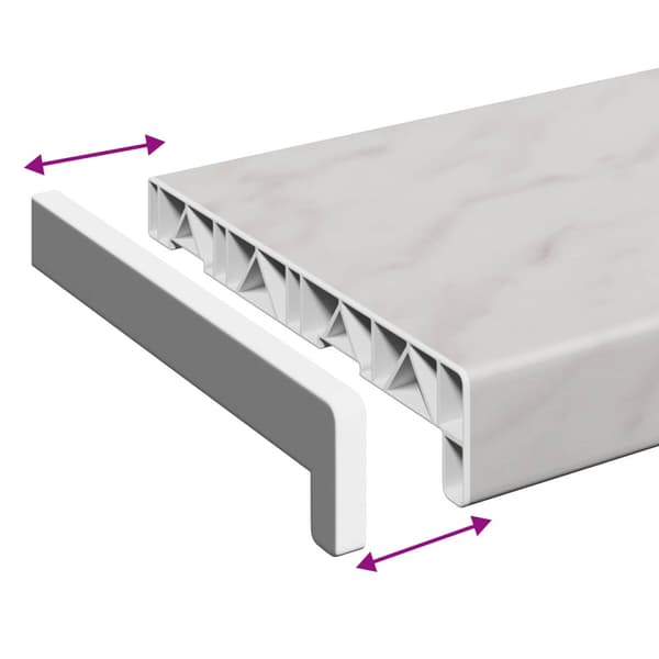 Fönsterbräda Marmorstruktur 160 x 20 x 4,5 cm PVC