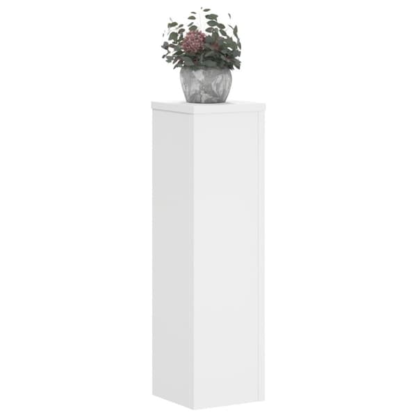 Växtställ 2 st vit 17x17x60 cm konstruerat trä