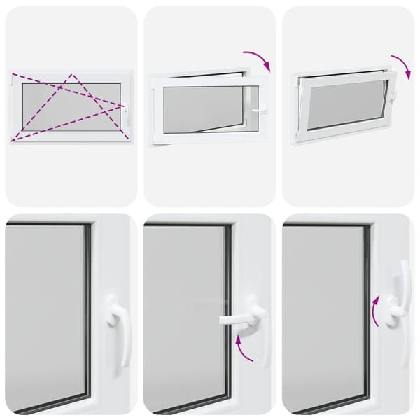 Källarfönster RISOR Vit 100 x 60 cm PVC och glas