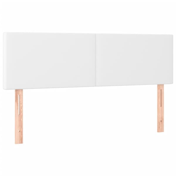 Ramsäng med madrass vit 140x190 cm konstläder