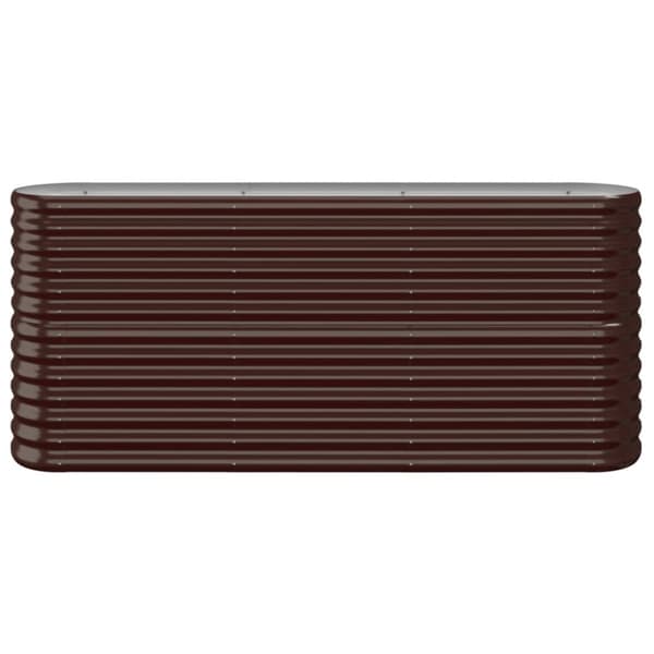 Odlingslåda galvaniserat stål 152x40x68 cm brun