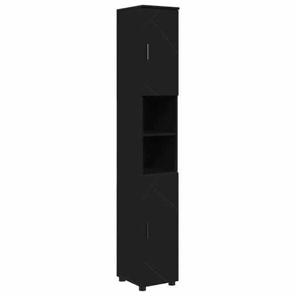 Badrumsmöbelset 4 st Svart 61 x 35 x 64 cm