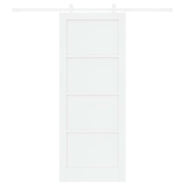 Skjutdörr 83 x 211 cm Konstruerat trä Vit
