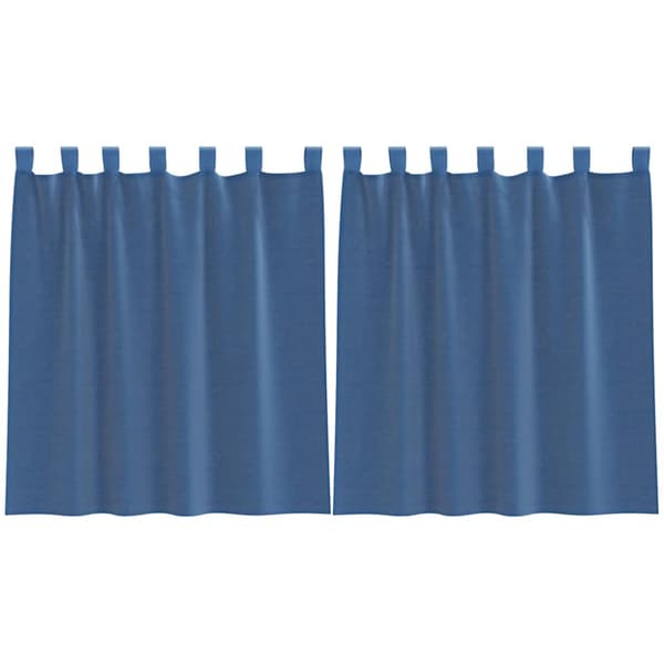 Voile gardiner med stångfickor 2 st kungsblå