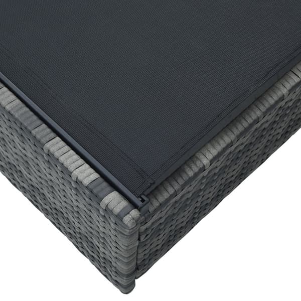 Solstol Reclining Grå 200.5 x 70 x 75 cm konstrotting