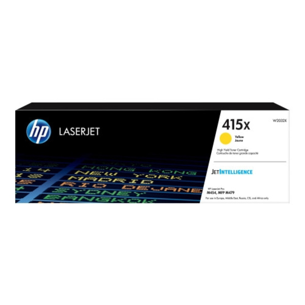 HP 415X - Lång livslängd - gul - original - LaserJet - tonerkassett (W2032X)
