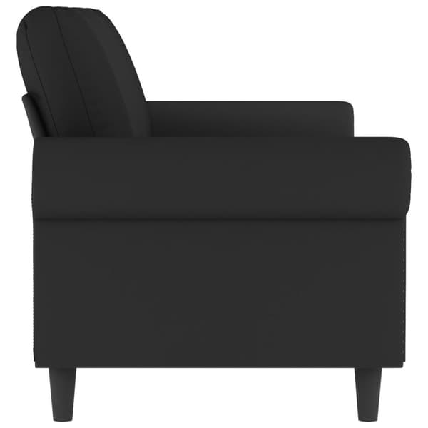 3-sitssoffa svart 180 cm sammet