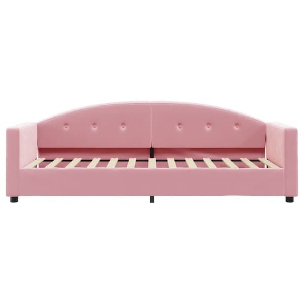 Dagbädd med madrass rosa 80x200 cm sammet