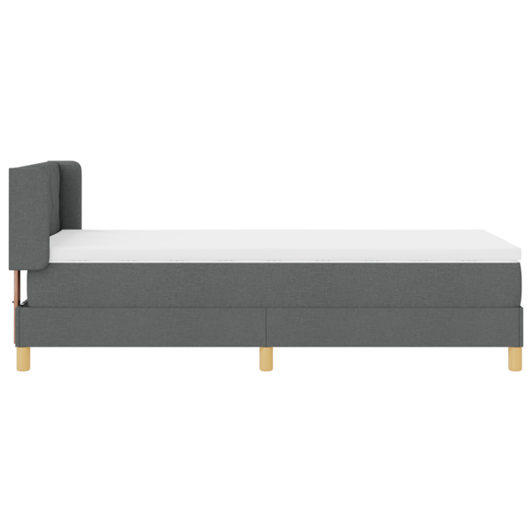 Bäddfjäder med madrass Mörkgrå 190 x 90 cm Polyester