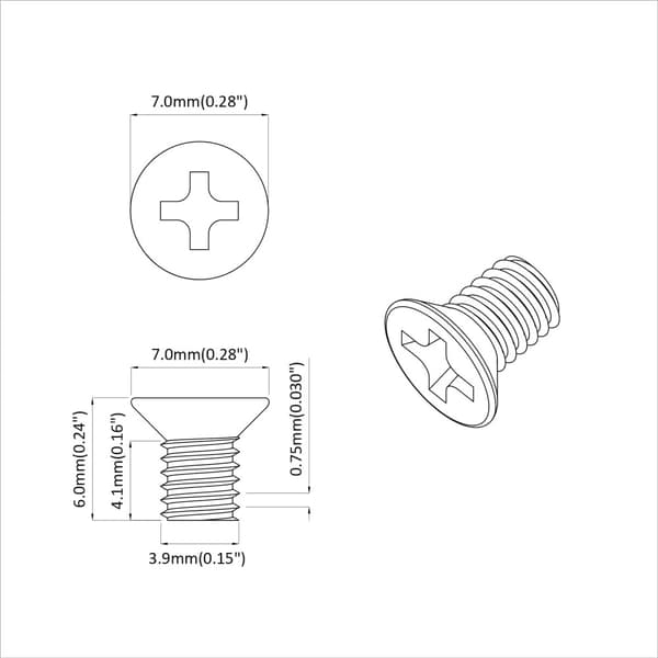 Försänkta huvudsättningar 32727 pcs Silver Järn