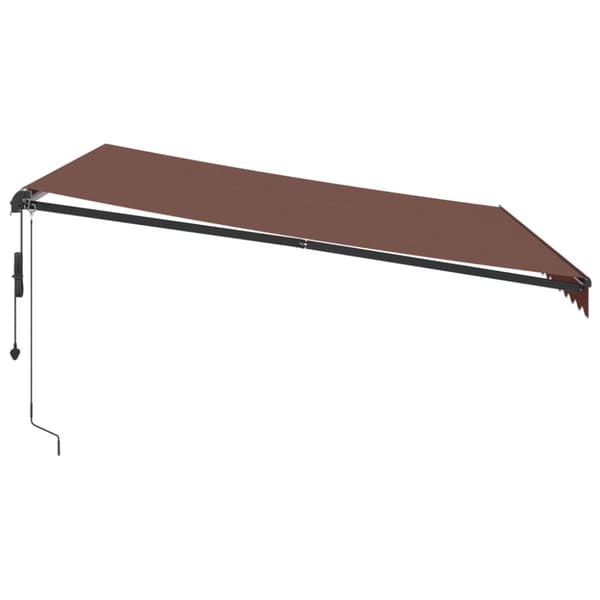 Markis automatiskt infällbar brun 400x300 cm