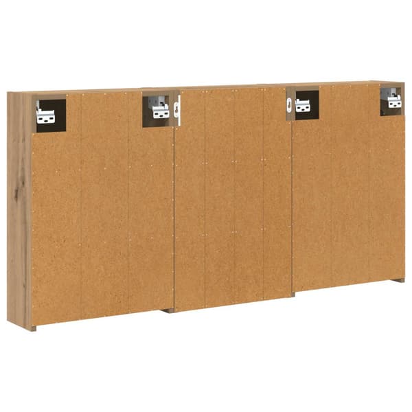 Badrumsskåpsset 3 st 126 x 16 x 62.5 cm Konstruerat trä