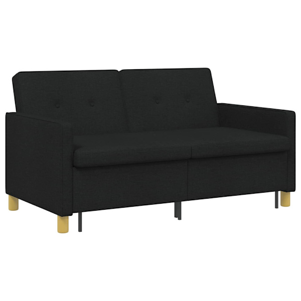 Pull Out Sofa Bed Svart Tyg