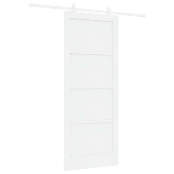 Skjutdörr 86 x 211 cm Konstruerat trä Vit