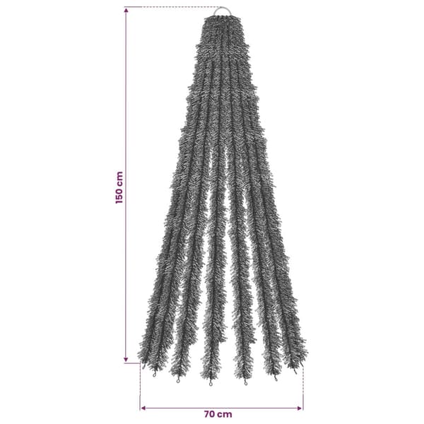 LED Julgran 150 cm 240 LED-lampor Blå Stål Grön