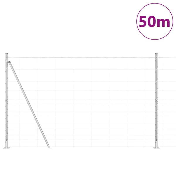 Stängselstolpe Galvaniserad 50 x 1,5 m Stål