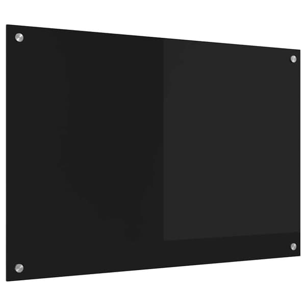 Köksskydd Svart 90 x 60 cm härdat glas
