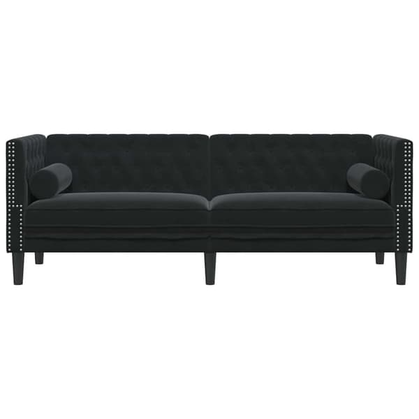 Soffa Svart 194 x 74,5 x 70,5 cm Sammet