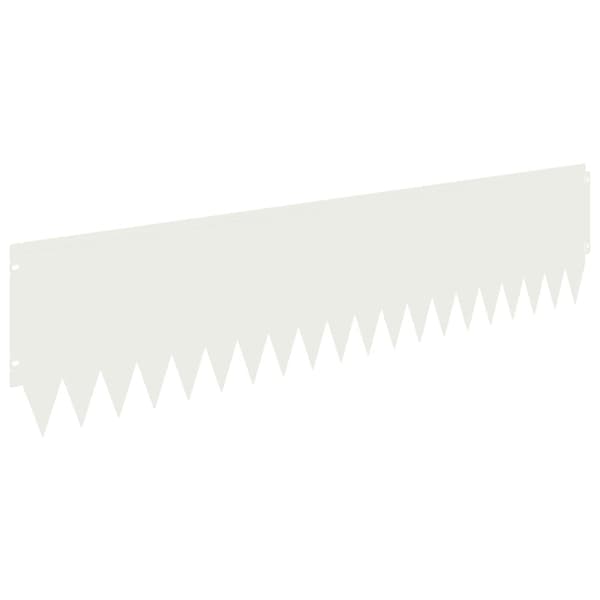 Kant för gräsmatta 20 pcs 103 x 25 cm Stål Vit