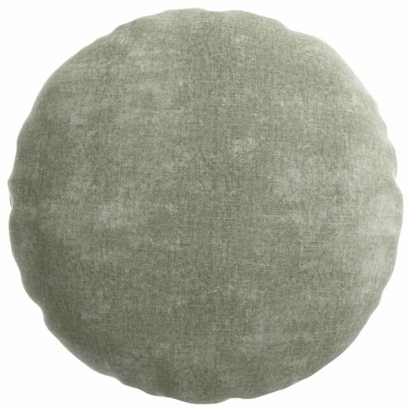 Kuddöverdrag 2 st HEERLEN Grön Ø 60 cm Chenilletyg