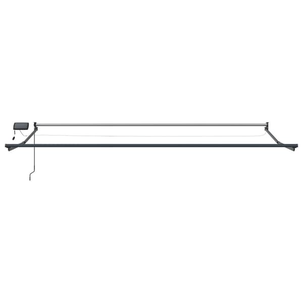Manuell utdragbar markis med LED-lampor 4 x 2 m