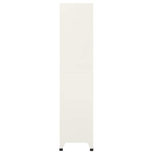Förvaringsskåp grå och blå 90x40x180 cm stål