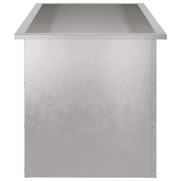 Odlingslåda med LED Silver 50 x 100 x 48 cm Rostfritt stål