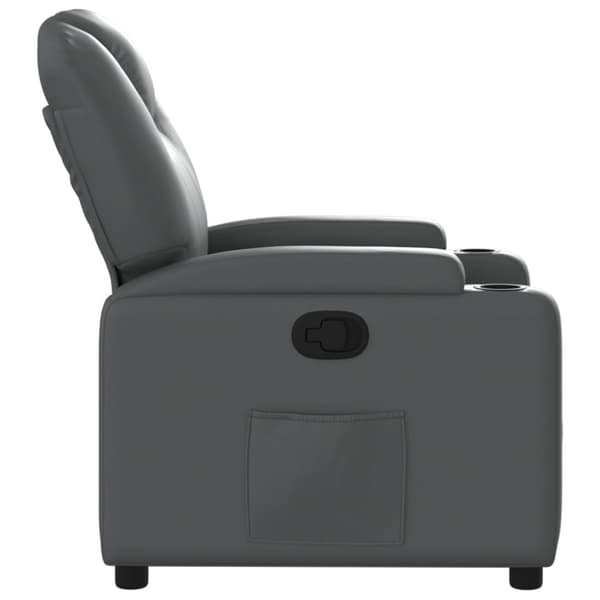 Reclinerfåtölj grå konstläder
