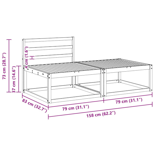 2 Stycke Utomhuspall Polyester Vit