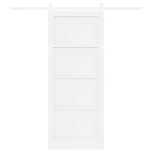 Skjutdörr 86 x 211 cm Konstruerat trä Vit