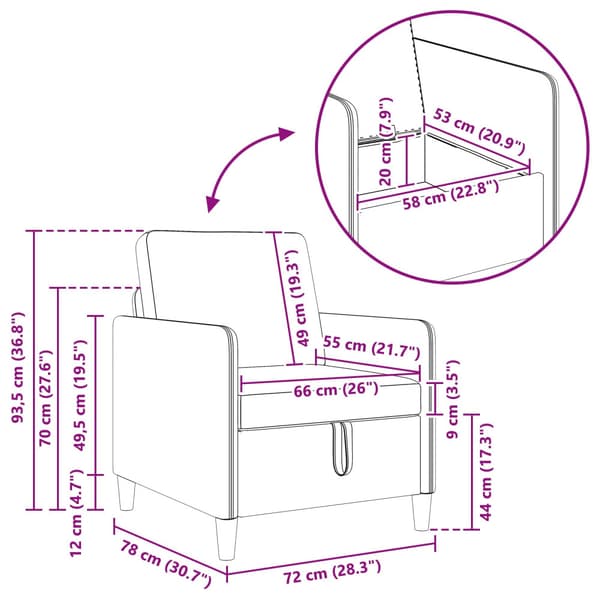 Soffgrupp med förvaring 2 st Gul Polyester