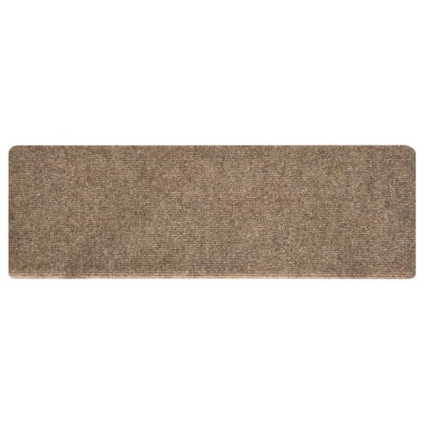 Trappmattor självhäftande 15 st 65x21x4 cm beige rektangulär kant