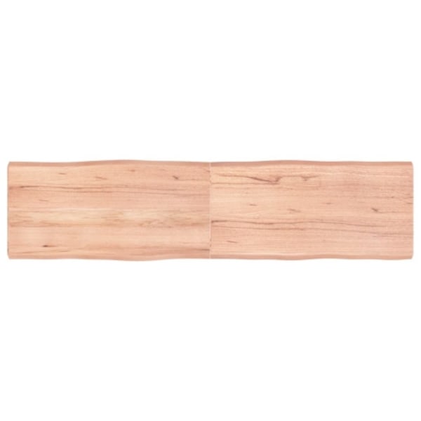 Bordsskiva ljusbrun 160x40x(2-6) cm massivt trä levande kant