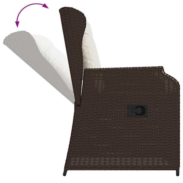Trädgårdsbänk 2 pcs Brun konstrotting