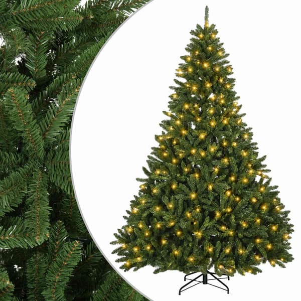 Plast Hingad Julgran 180 cm 300 LED-lampor Varmvit