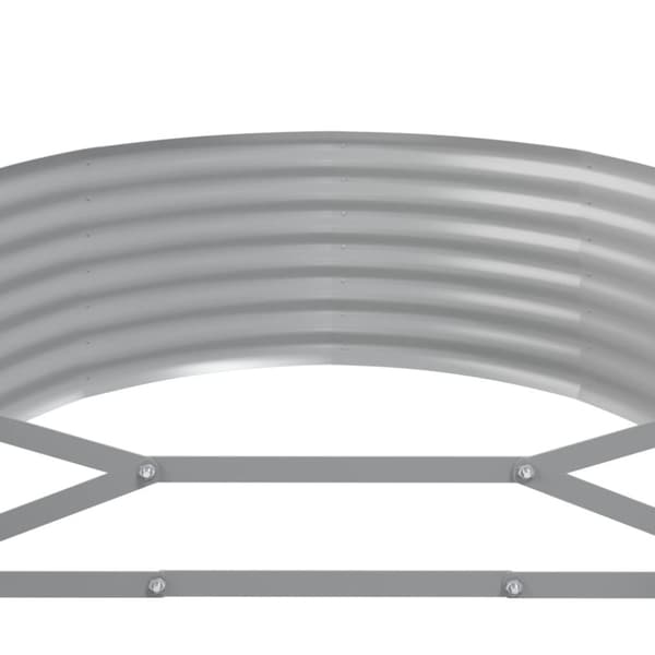 Odlingslåda galvaniserat stål 507x100x36 cm grå