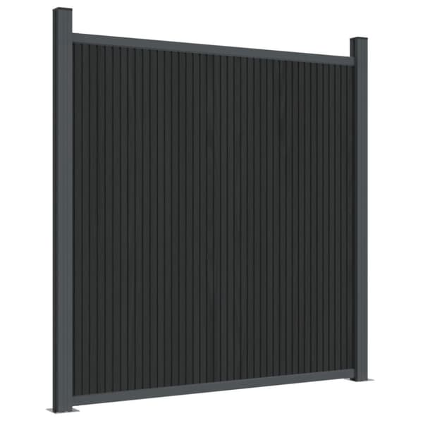 Staketpanel grå 353x186 cm WPC