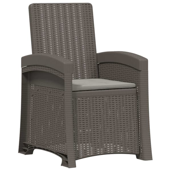 Reclining gardenstol i rottinglook 2 pcs Ljusgrå PP